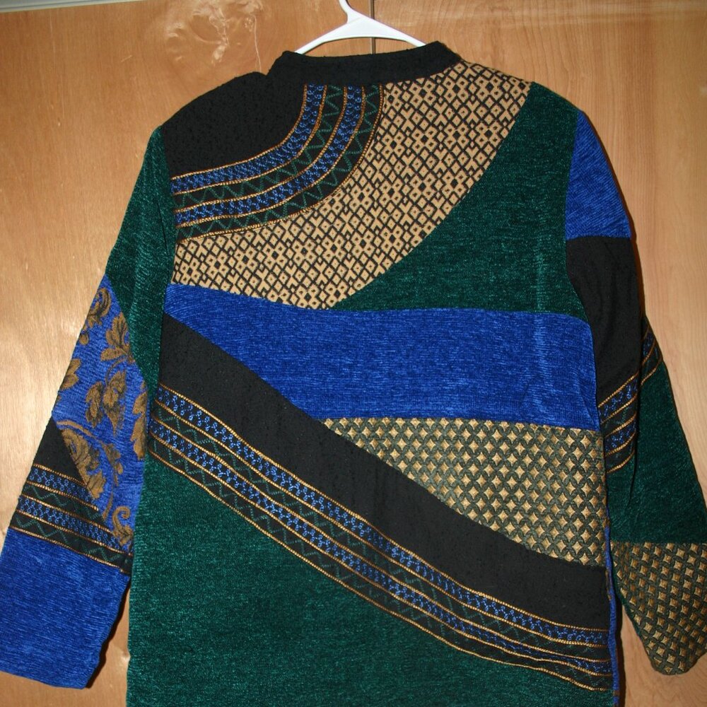 Indigo Moon Multi-Colored Patchwork Tapestry Ladi… - image 3